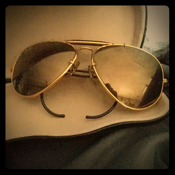 gold plated ray bans